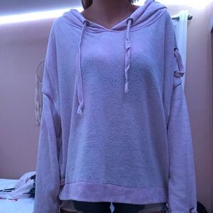 pink comfy sweatshirt